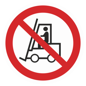 Наклейка P-07 «Запрещается движение средств напольного транспорта»